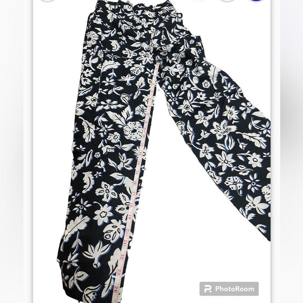 💙Floral print Straight Cut Pants - Picture 10 of 10